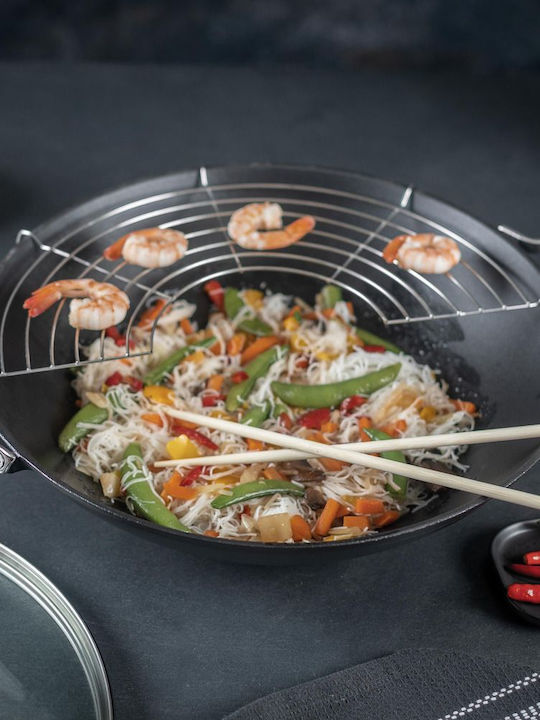 Kuhn Rikon Wok Cu capac din Fontă cu Strat Ceramic 36cm