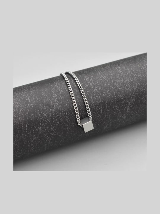 Kollje Minimal Metallischer Würfel In Silberfarbener Ausführung
