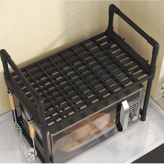 Βάση για Φούρνο Μικροκυμάτων Πλαστική 49x48x32εκ. Μαύρη