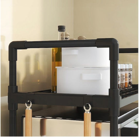 Suport Pentru Cuptor Cu Microunde Din Plastic 49x48x32cm Negru