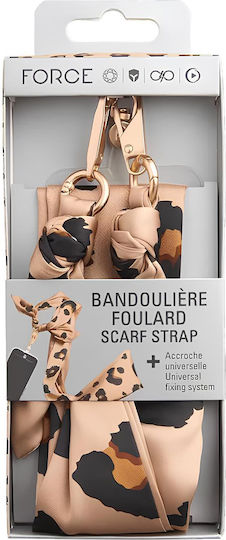 Force Case Removable Scarf Shoulder Strap Universal Smartphone Leopard Pattern Leopard