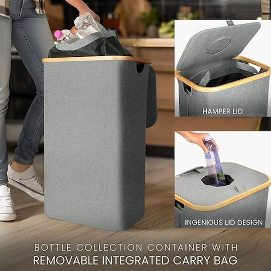 Belle Vous Coș De Gunoi Din Plastic Pentru Reciclare 80lt Gri