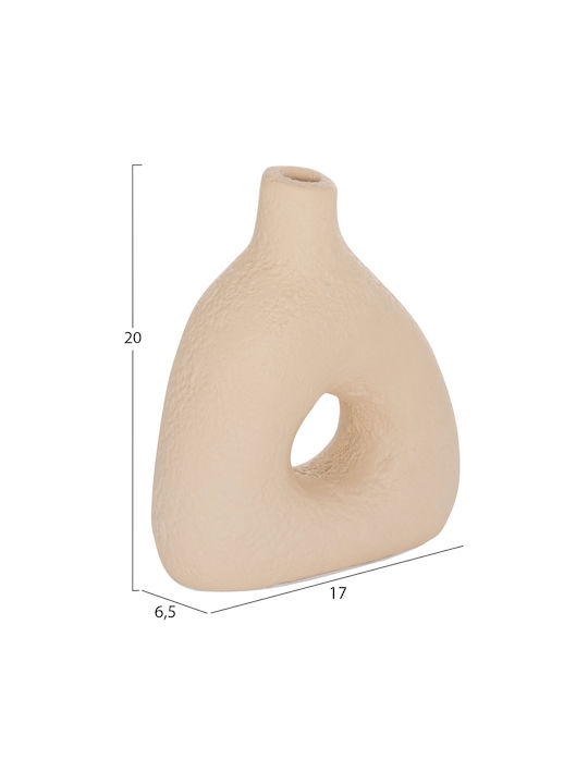 HomeMarkt Dekorative Keramikvase Decant Orange 6,5x6,5xH17cm HM4667.02M