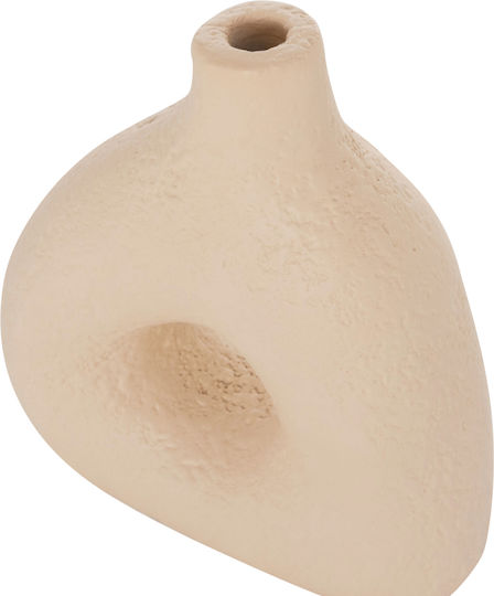 HomeMarkt Decorative Ceramic Vase Decant Orange 6.5x6.5xH17cm HM4667.02M