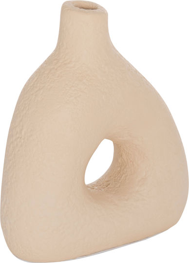 HomeMarkt Decorative Ceramic Vase Decant Orange 6.5x6.5xH17cm HM4667.02M