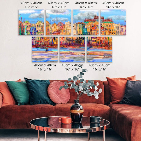 Комплект 7 Платна За Рисуване Belle Vous 40x40см Бели Акрилни Маслени Бои