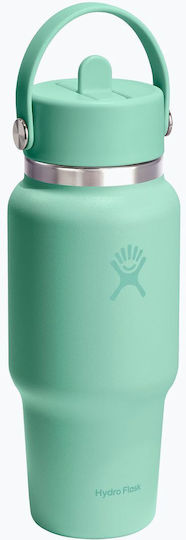 Hydro Flask Travel Flasche Thermosflasche Rostfreier Stahl 621ml Mermaid Green mit Stroh