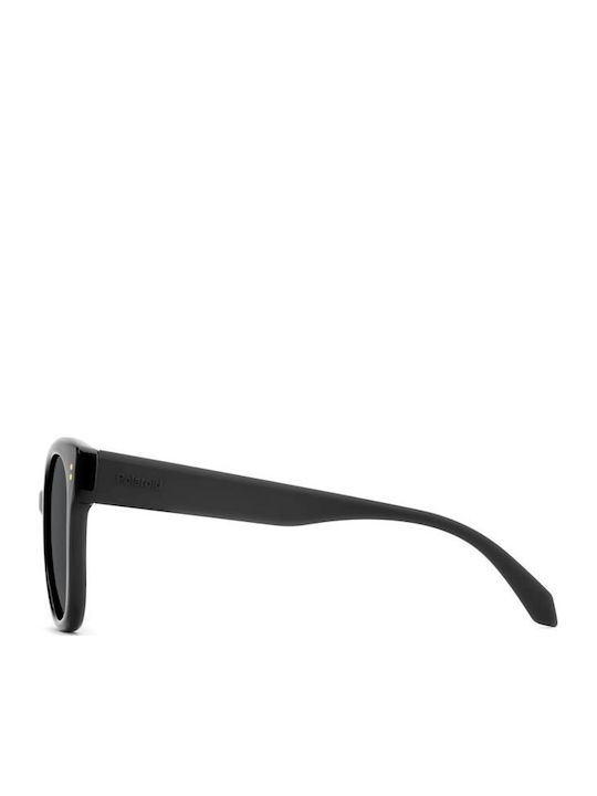 Polaroid Women's Sunglasses with Black Horn-Rimmed Frame and Grey Polarized Lenses PLD6248/S/X 807/M9
