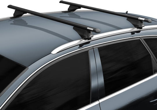 Menabo Car Roof Bars Aluminum Tiger Black 118.5 Cm Black Color Audi A3 8y Sportback 5 Doors 2020 Flush Or Raised Rails 2 Pieces 8590/mb Menabo Mp.8590/mb-2