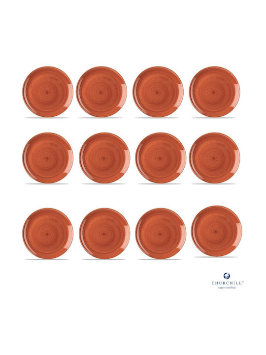 Churchill 1795 Teller Untiefe aus Porzellan Orange 28.8cm 12Stück
