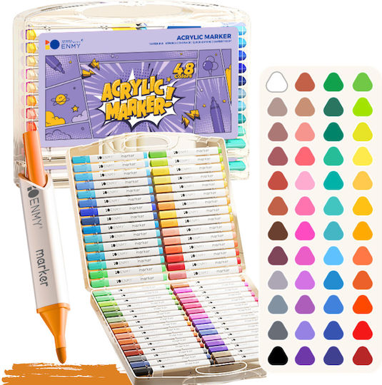 Inco Acrylic Markers Multicolor 48pcs