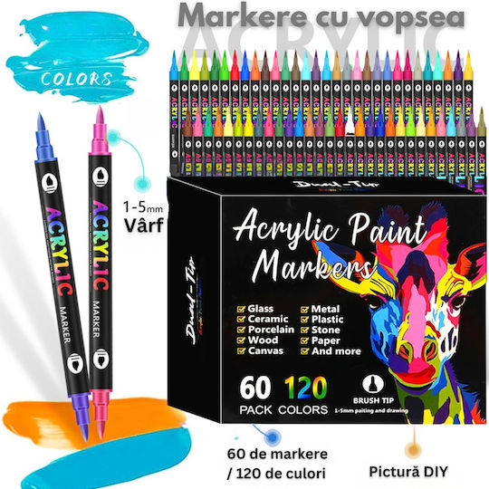 Qova Acrylmarker Multicolor 60Stück