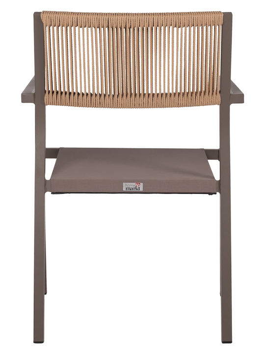 Outdoor Chair Aluminum Champagne 55.5x58.5x83cm