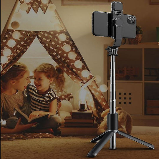 Alista Home Selfie Stick Trepied Pentru Telefoane Mobile Bluetooth Cu Lumină Gri