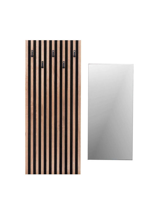 Eingangsmöbel mit Spiegel Σόναμα-γκρι 100x37x200cm