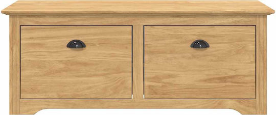 Entry Furniture with Bench Honey Brown 118x40x50cm