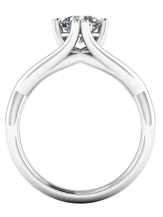 VTJ Single Stone from Silver with Diamond