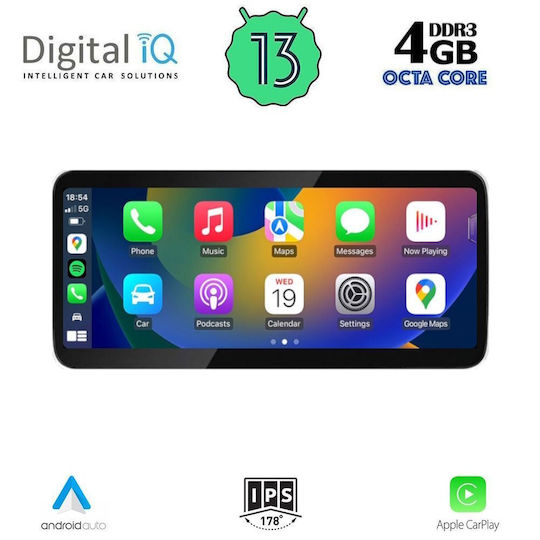 Lenovo Автомобилна Аудио Система (Блутут/USB/WiFi/GPS/Apple-Carplay/Android-Auto) с Тъчскрийн 10.33"