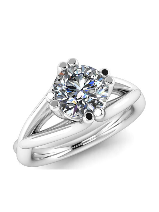 VTJ Single Stone from Silver with Diamond