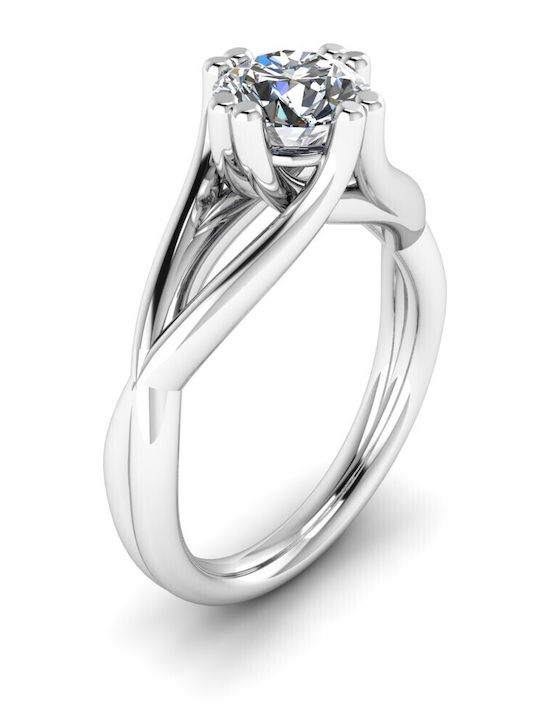 VTJ Single Stone from Silver with Diamond