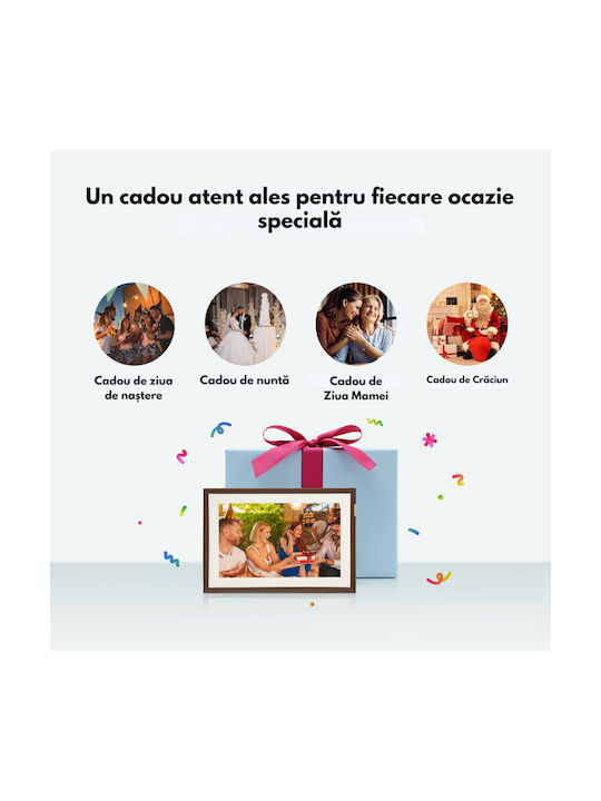 Qova D15 Wifi Ramă Foto Digitală 15,6 Inch Ecran Ips Hd Rezoluție 1920x1080 Memorie 32gb Ecran Tactil Card 128gb Suport Redare Foto Video Control De La Distanță Prin Aplicație Difuzor