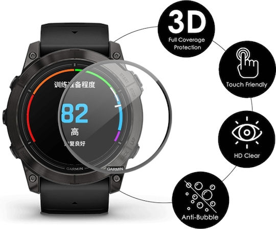 3d Full Coverage Soft Закалено стъкло за цялото лице за Garmin Epix Pro 1бр SYA002261402