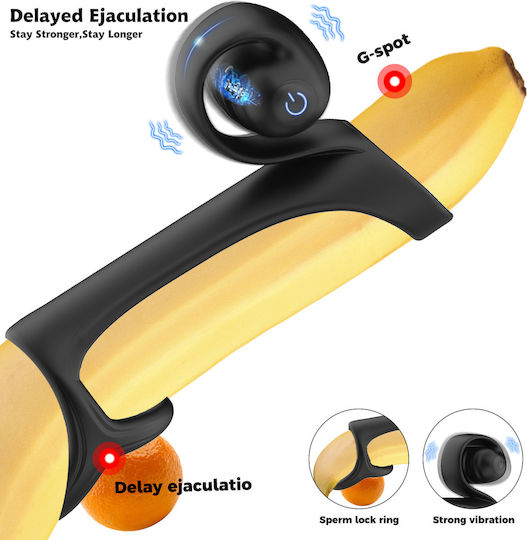 Vibrating Delay Three-ring Cock Ring