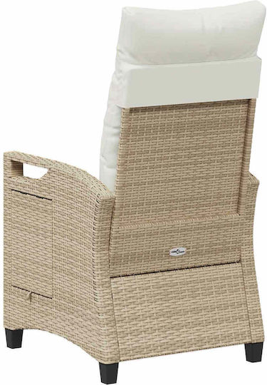 Outdoor-Stuhl Metallisch Beige 56x60x112εκ.
