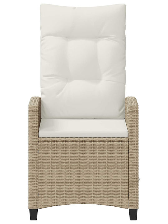Outdoor-Stuhl Metallisch Beige 56x60x112εκ.