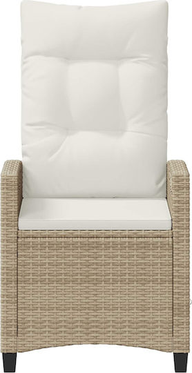 Outdoor-Stuhl Metallisch Beige 56x60x112εκ.