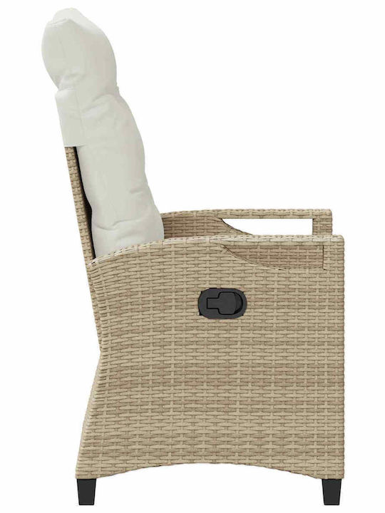 Outdoor-Stuhl Metallisch Beige 56x60x112εκ.