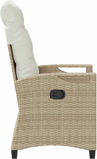 Outdoor-Stuhl Metallisch Beige 56x60x112εκ.
