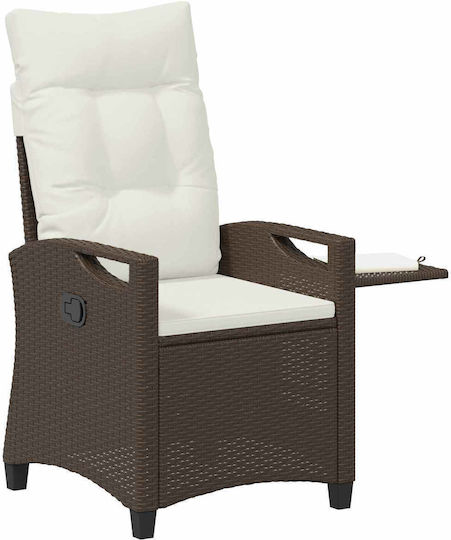 Outdoor-Stuhl Metallisch Coffee 56x60x112εκ.