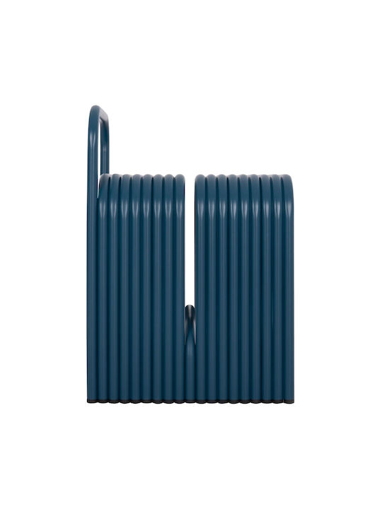 Stool For Living Room Metallic Blue Color 40x38x55cm