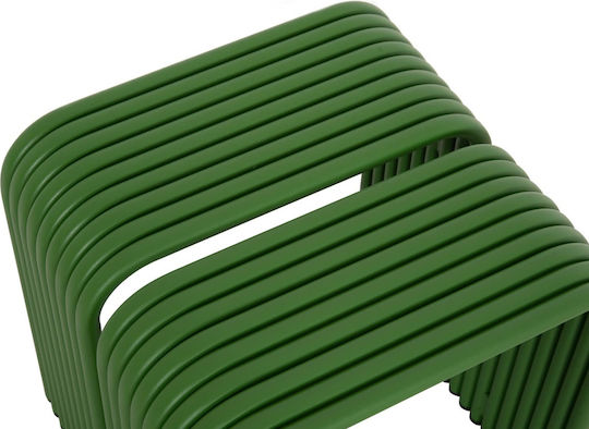 Stool For Living Room Metallic Green Colour 40x38x42cm