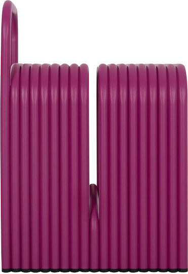 Stool For Living Room Metallic Purple Color 40x38x55cm