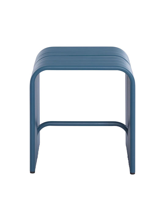 Stool For Living Room Metallic Blue Color 40x38x42cm