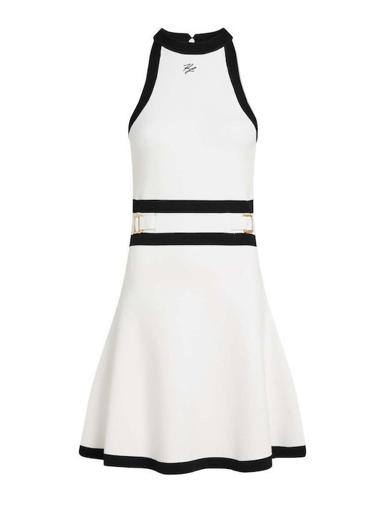 Summer Mini Knitted White Dress
