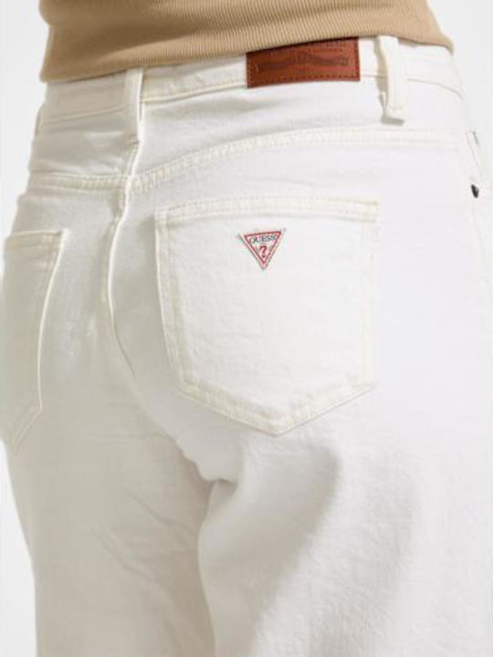 Hoch tailliert Damenjeans in Gerader Linie Natural White
