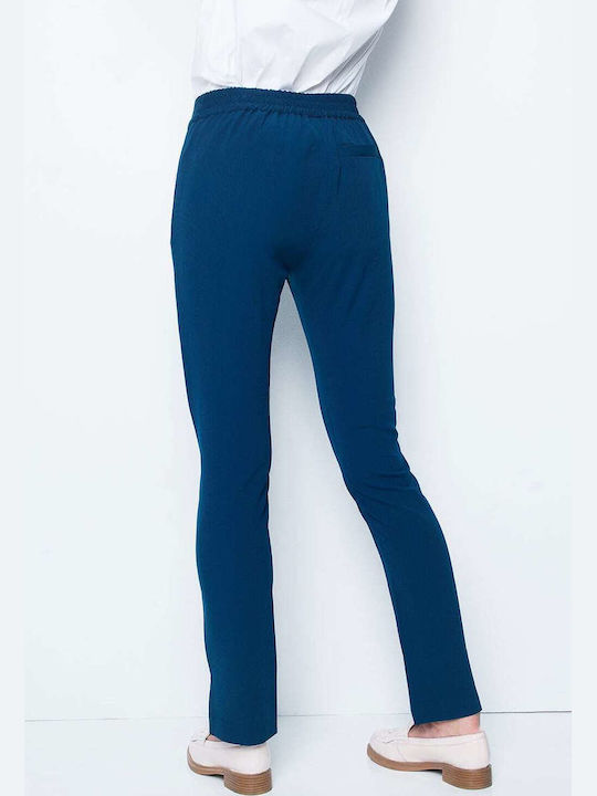 Just Female Women's Fabric Trousers Straight Blue