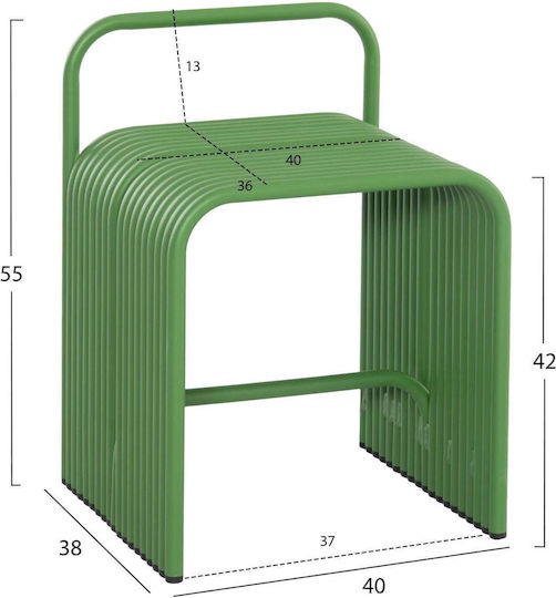 Băncuță De Grădină Din Aluminiu Verde 40x38x42.5cm Băncuță De Grădină Din Aluminiu Verde 40x38x42.5cm