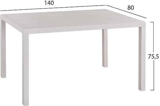 Λευκή Απόχρωση 140x80x75εκ. Λευκή Απόχρωση 140x80x75εκ.