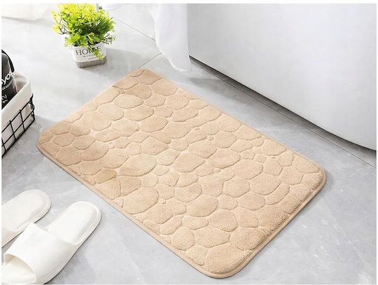 Non-Slip Bath Mat Memory Foam AT2760 Beige 50x80cm