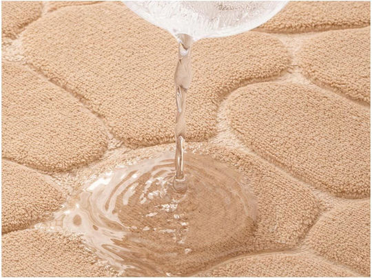 Non-Slip Bath Mat Memory Foam AT2760 Beige 50x80cm