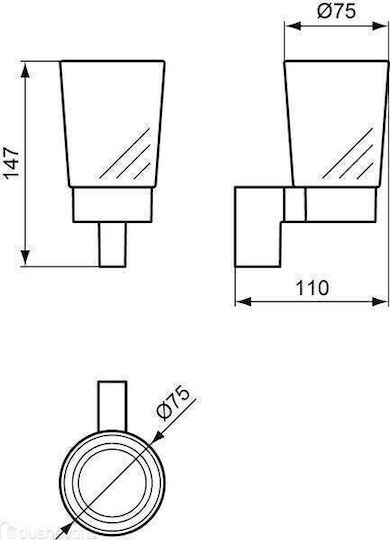 Ideal Standard Чаша за нея Стъклен 4015234824021 Ideal Standard Чаша за нея Стъклен 4015234824021