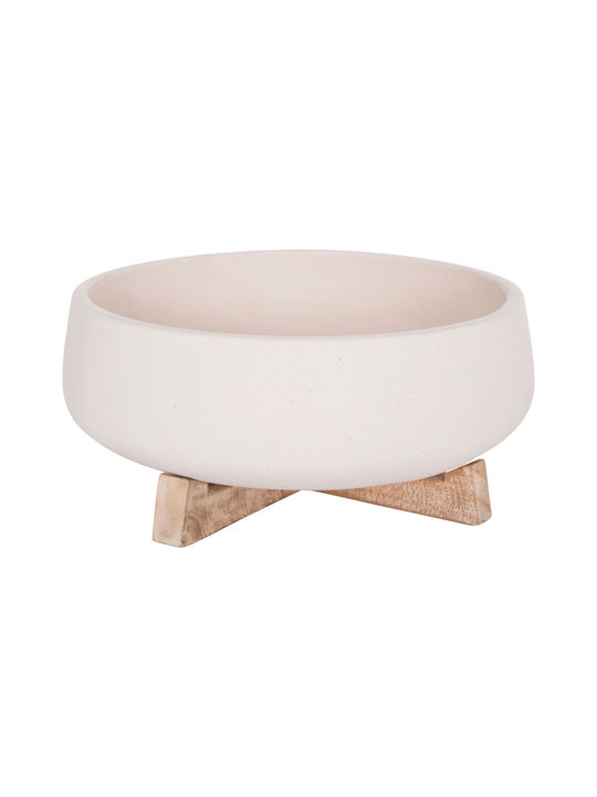 HomeMarkt Γλάστρα Τσιμεντένια Λευκό 27x26εκ.