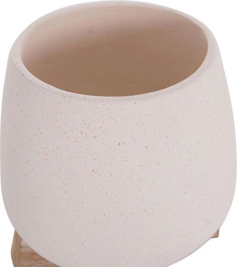 HomeMarkt Γλάστρα Τσιμεντένια Λευκό 5x14εκ.
