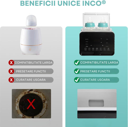 Inco Încălzitor Digital De Biberon Cu Funcție De Păstrare A Sticlei Pentru Bebeluși