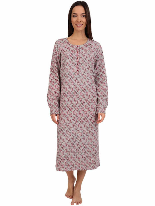 Lydia Creations Winter Damen Nachthemd Green