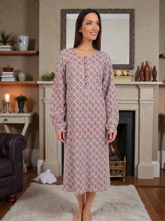 Lydia Creations Winter Damen Nachthemd Green